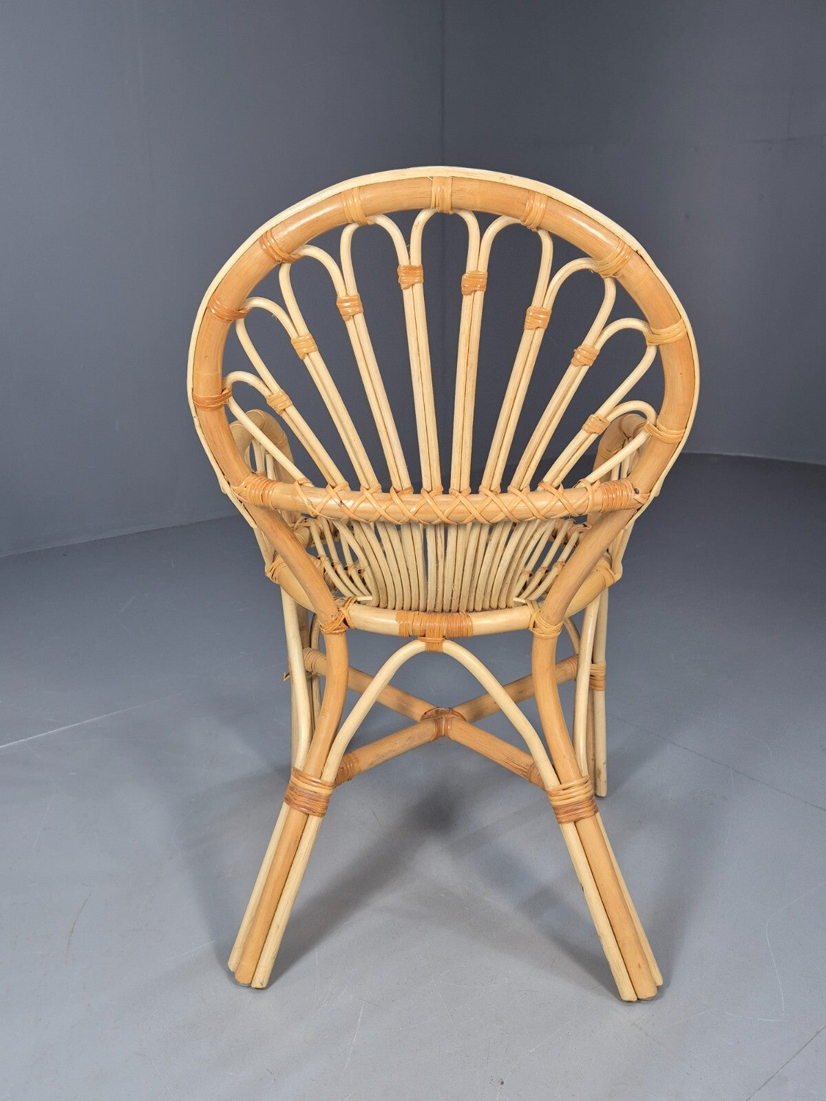 Vintage Cane Armchair 1970s Retro EB9687 VBER - UKDK FURNITURE