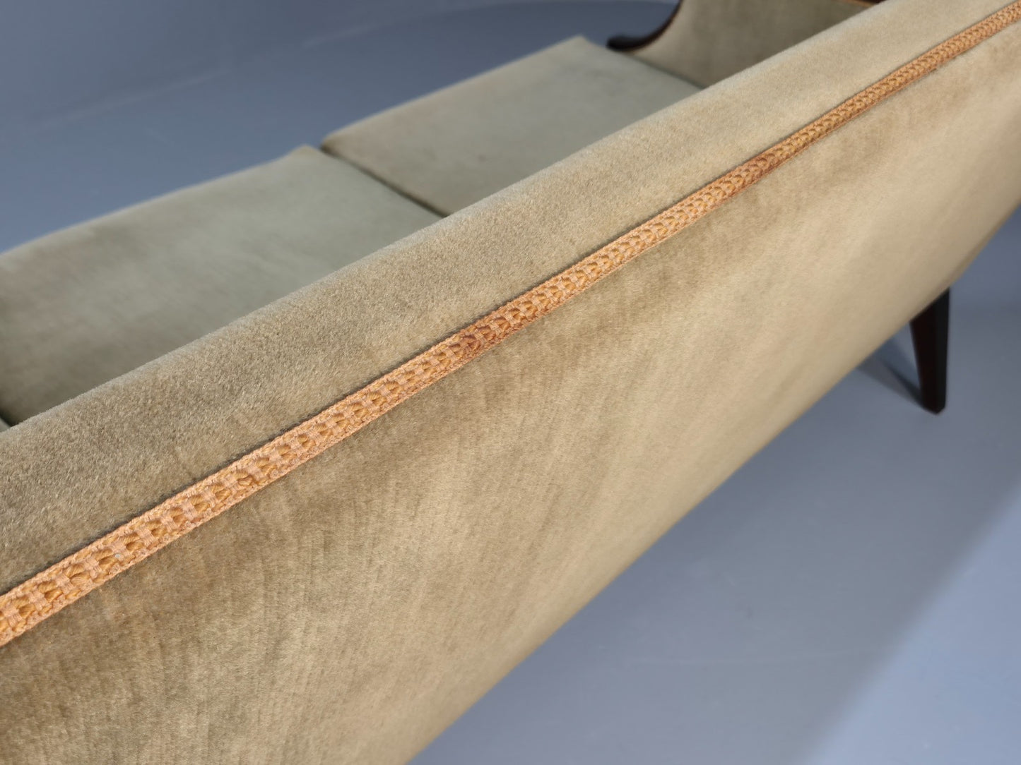 Antique Danish Empire Style Sofa Mahogany and Green velour EB9662 V3SS - UKDK FURNITURE