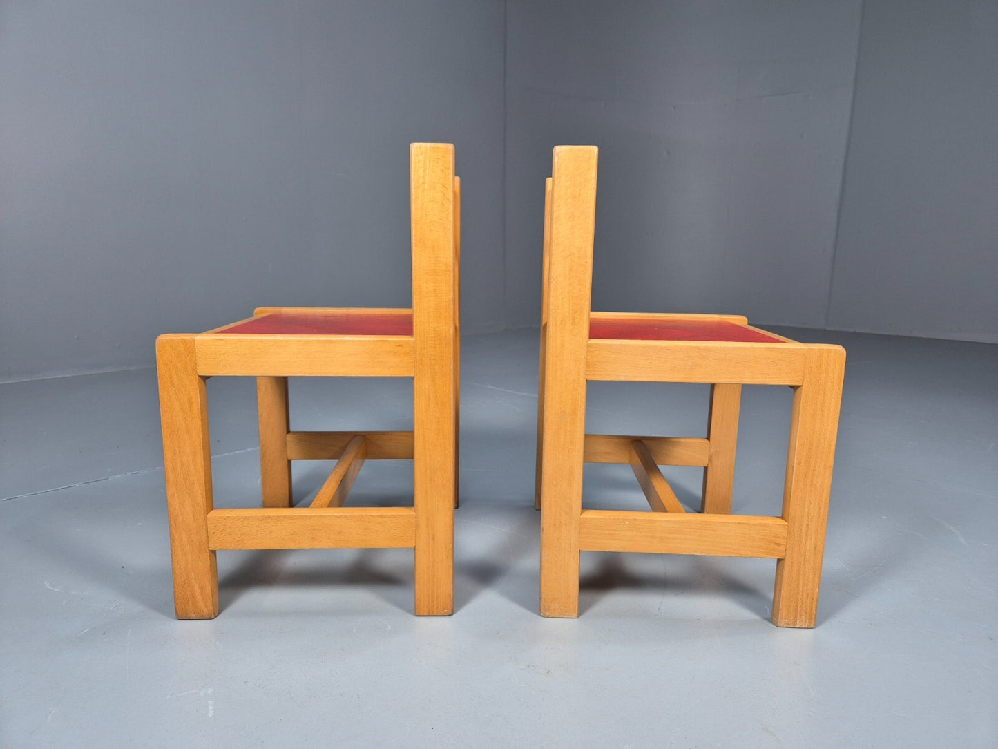 2 Vintage Danish Nursery School Chairs Beech 1970s Retro EB9673 MSTA - UKDK FURNITURE