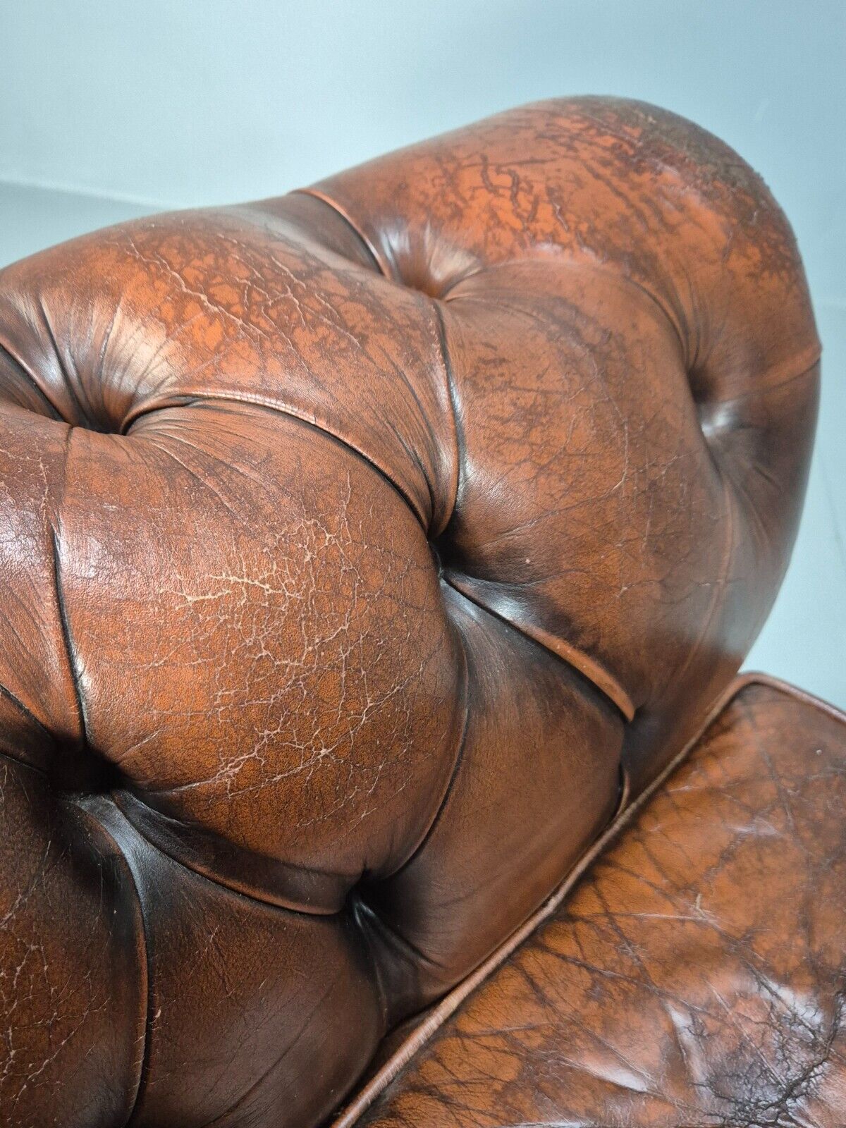 Vintage Chesterfield Club Chair Brown Deep Buttoned Leather EB8520 VLEA - UKDK FURNITURE