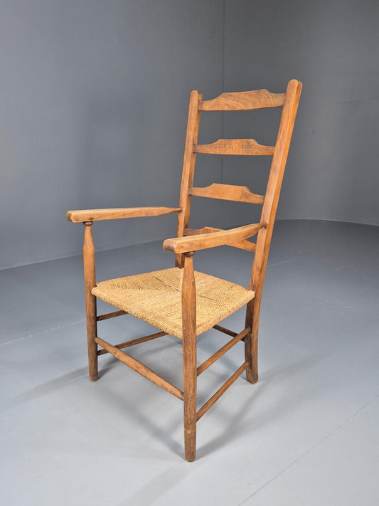 Vintage Danish Ladder Back Chair With Seagrass Seat EB8870 VBER - UKDK FURNITURE
