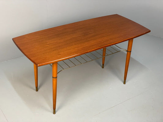 Midcentury Swedish Teak & Beech Coffee Table With Magazine Rack EB8683 MWOO - UKDK FURNITURE
