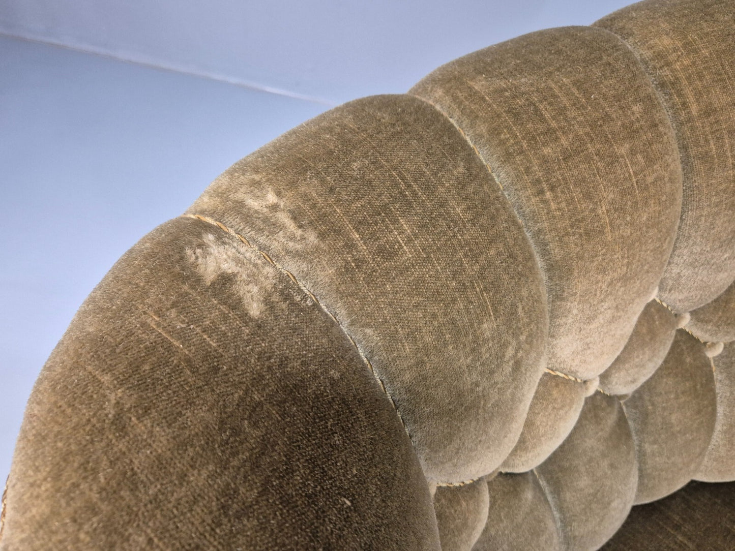 2 Antique Carved oak Danish Lounge Chairs Mink Velour Fan Back 1930s EB9557 VCLO - UKDK FURNITURE