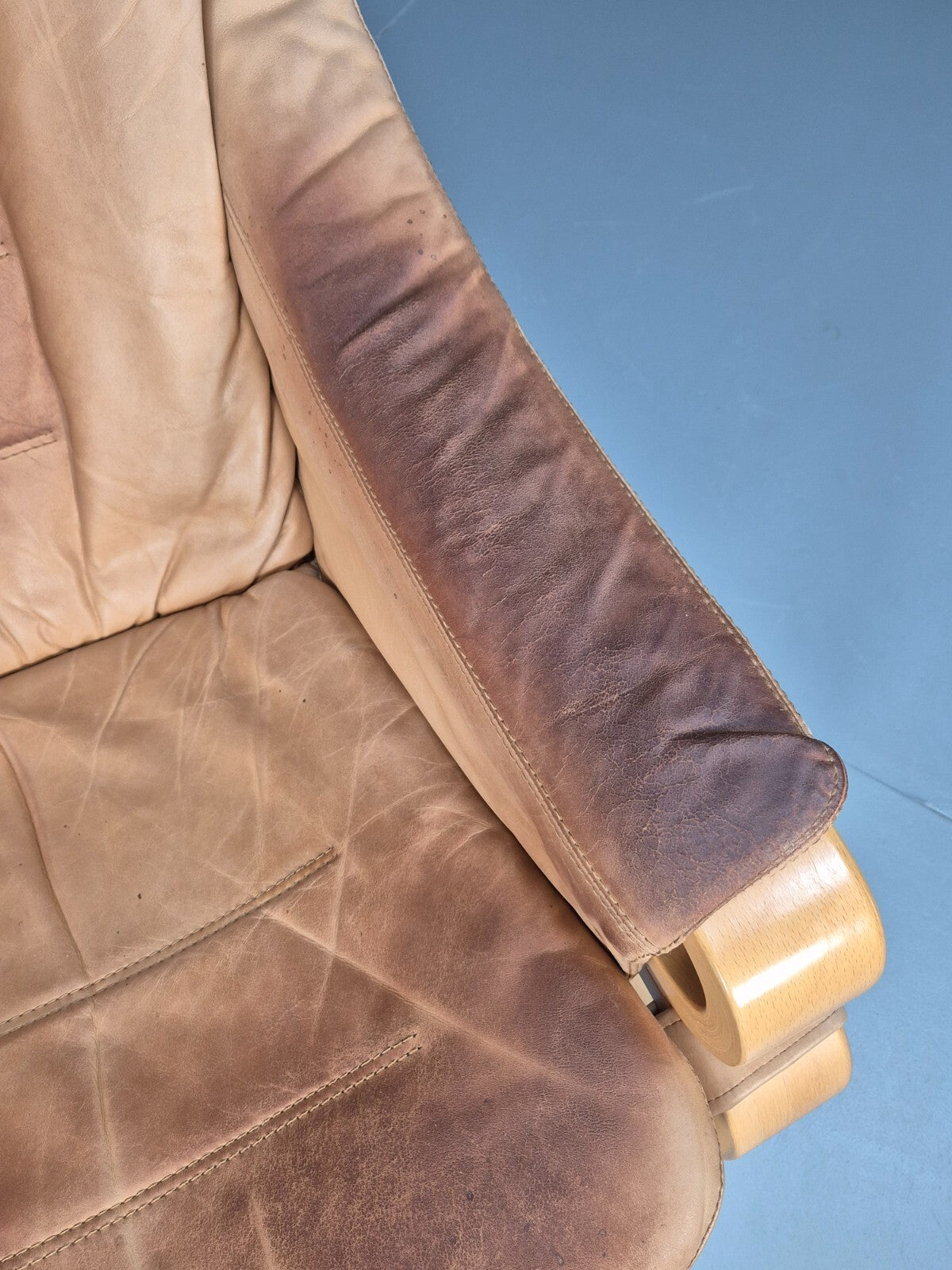 Vintage Danish Skippers Bentwood and Leather Apollo Lounge Chair EB9245 MBEN - UKDK FURNITURE