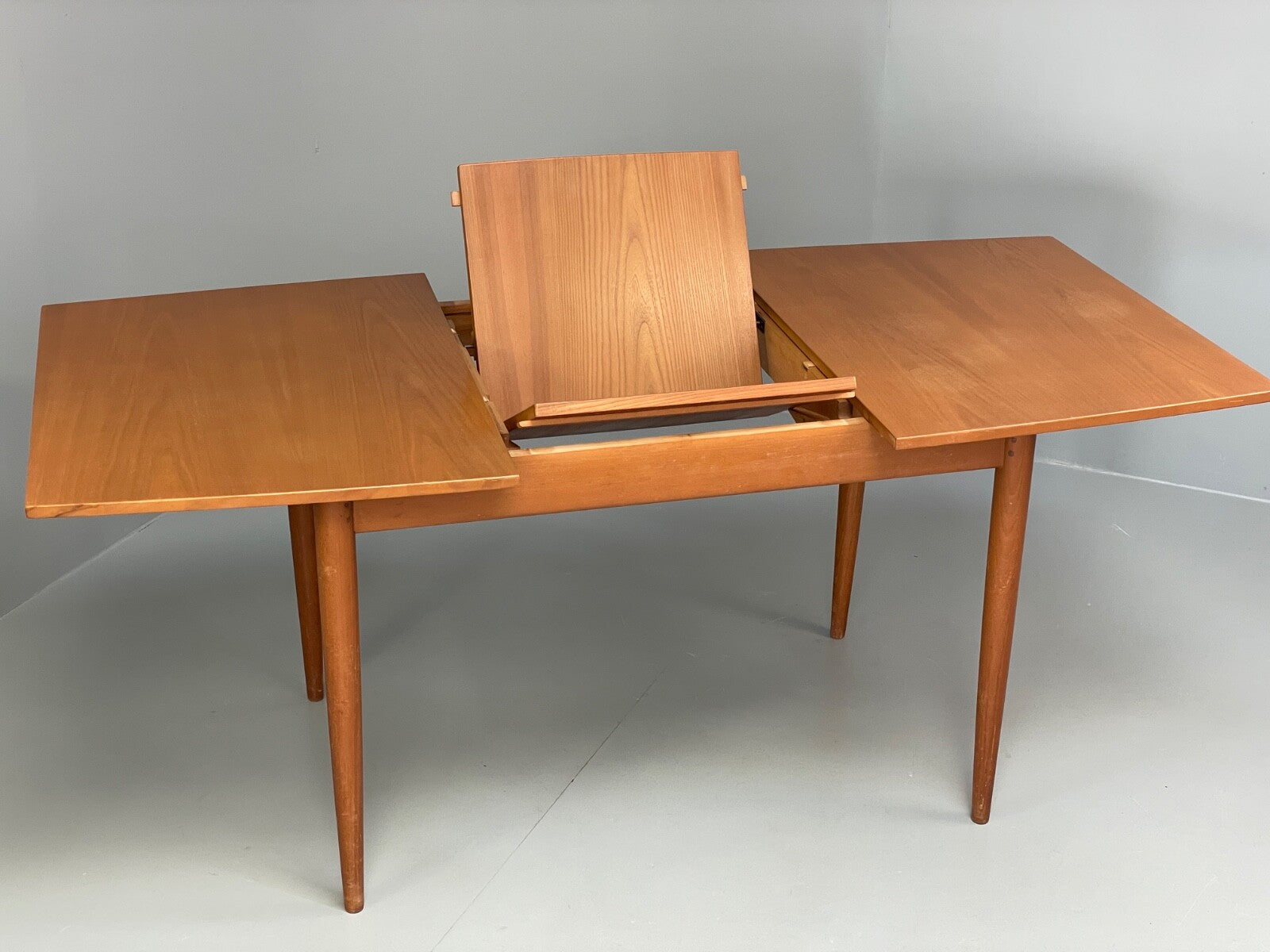 1960s Teak Dining Table Extending Rectangular Vintage By Scandart EB9810 MWOO - UKDK FURNITURE