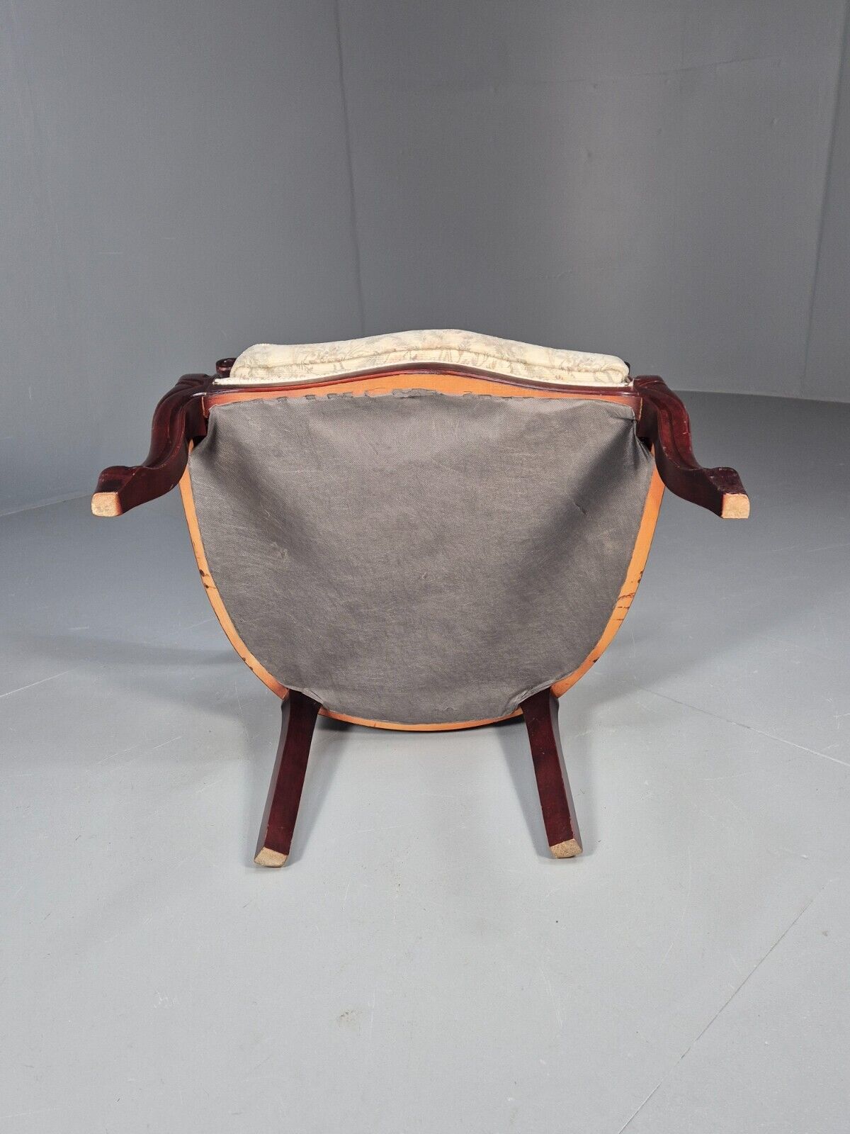 Vintrage Danish Lounge Chair Floral Cotton Antique French Style EB8927 VCLO - UKDK FURNITURE