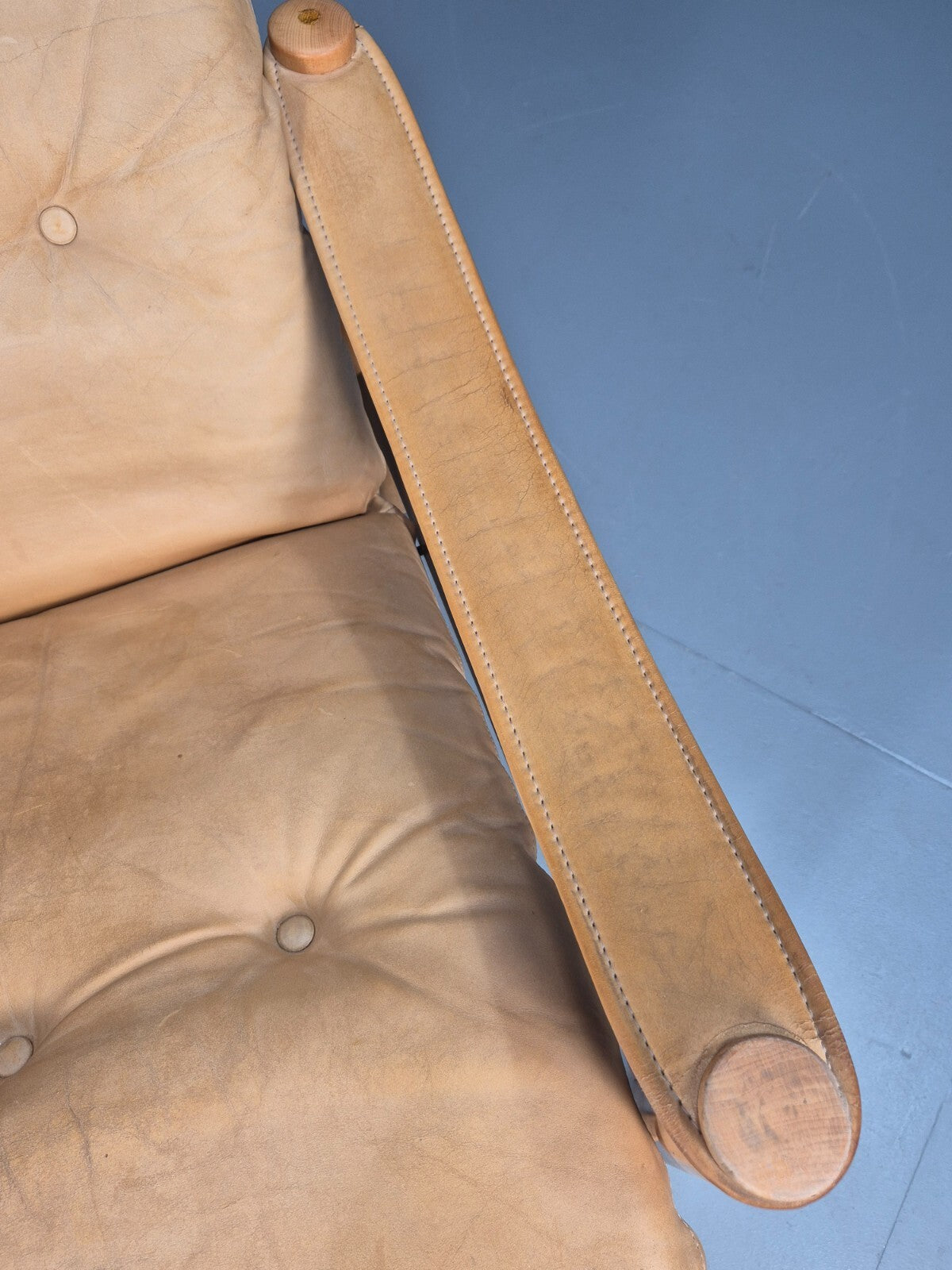 Vintage Nubuck Leather Lounge Chair Ebbe Gehl Danish Mid Century EB9301 MNOR - UKDK FURNITURE