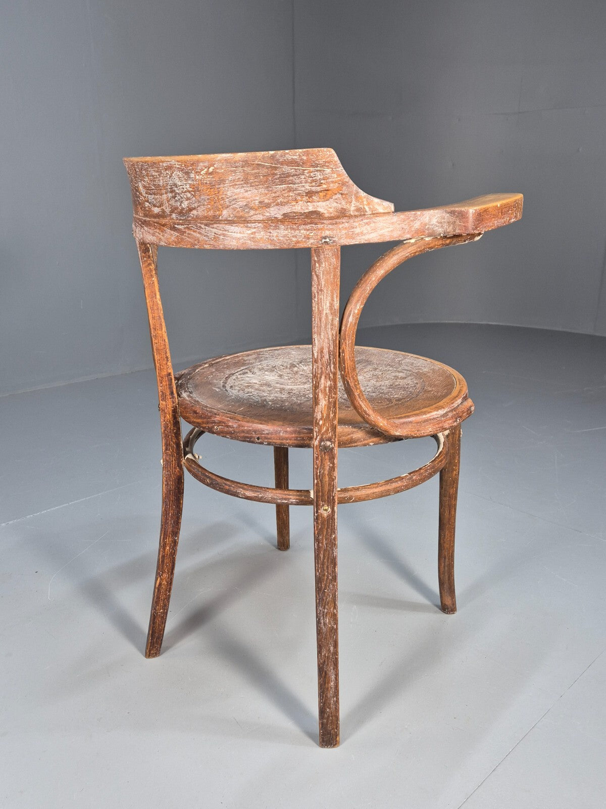 Vintage Bentwood Elbow Chair Bistro Thonet Style 1930s Antique EB8879 VDIN - UKDK FURNITURE