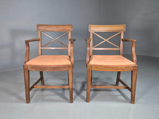 2 Vintage Desk Chairs Beech Frame Early Twentieth Century EB7823 VDIN - UKDK FURNITURE