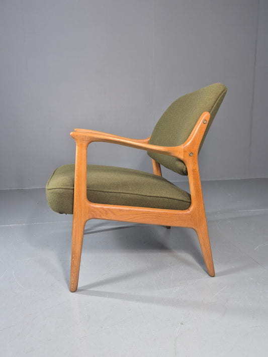 Vintage Swedish Lounge Chair New `upholstery 1960s Original Retro EB11737 MNOR1