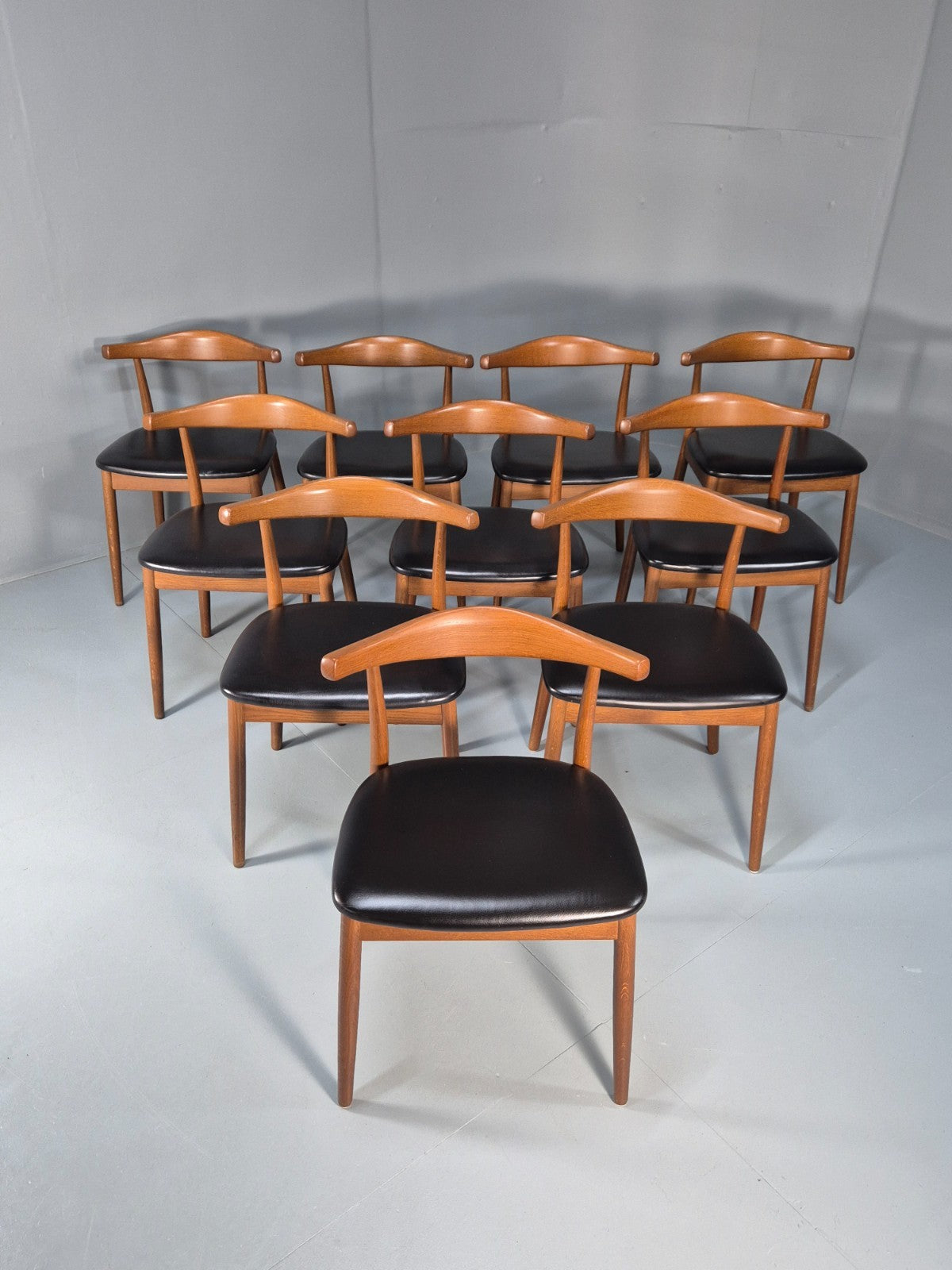 10 Danish Design Dining Chairs Wegner Style Modern Editions Retro  EB10614 MDIN3