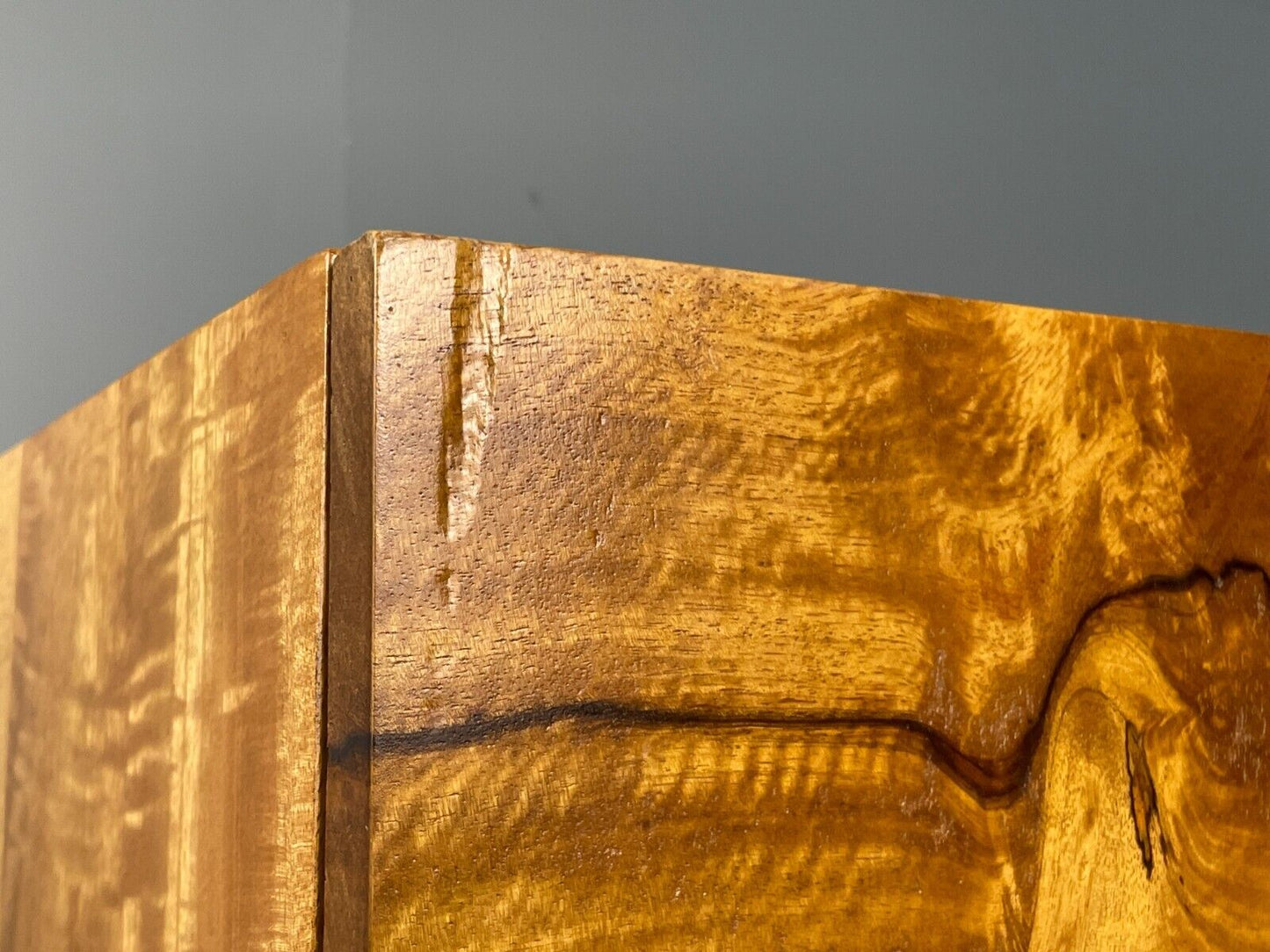 Vintage Chest Of Drawers Solid Spalted Hardwood 1980s EB7564 MWOO - UKDK FURNITURE