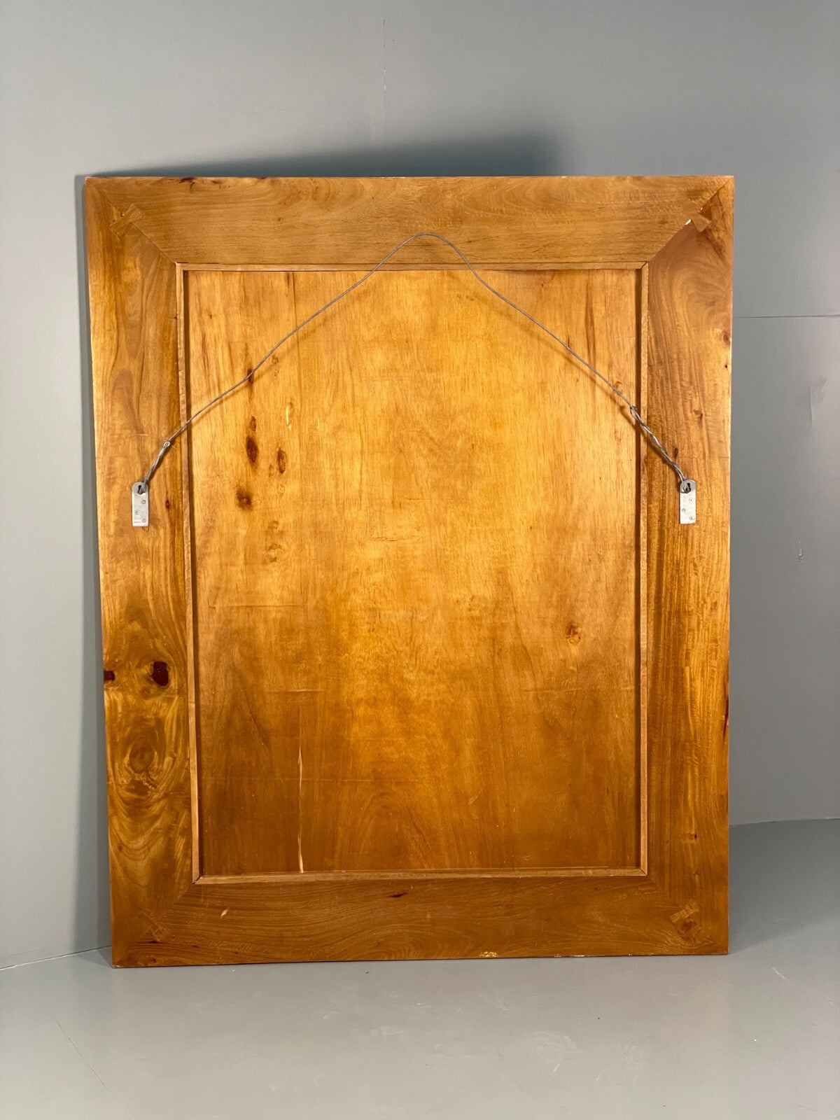 Large Rectangular Wall Mirror In A Satin Birch Wood EB8390 MWOO - UKDK FURNITURE