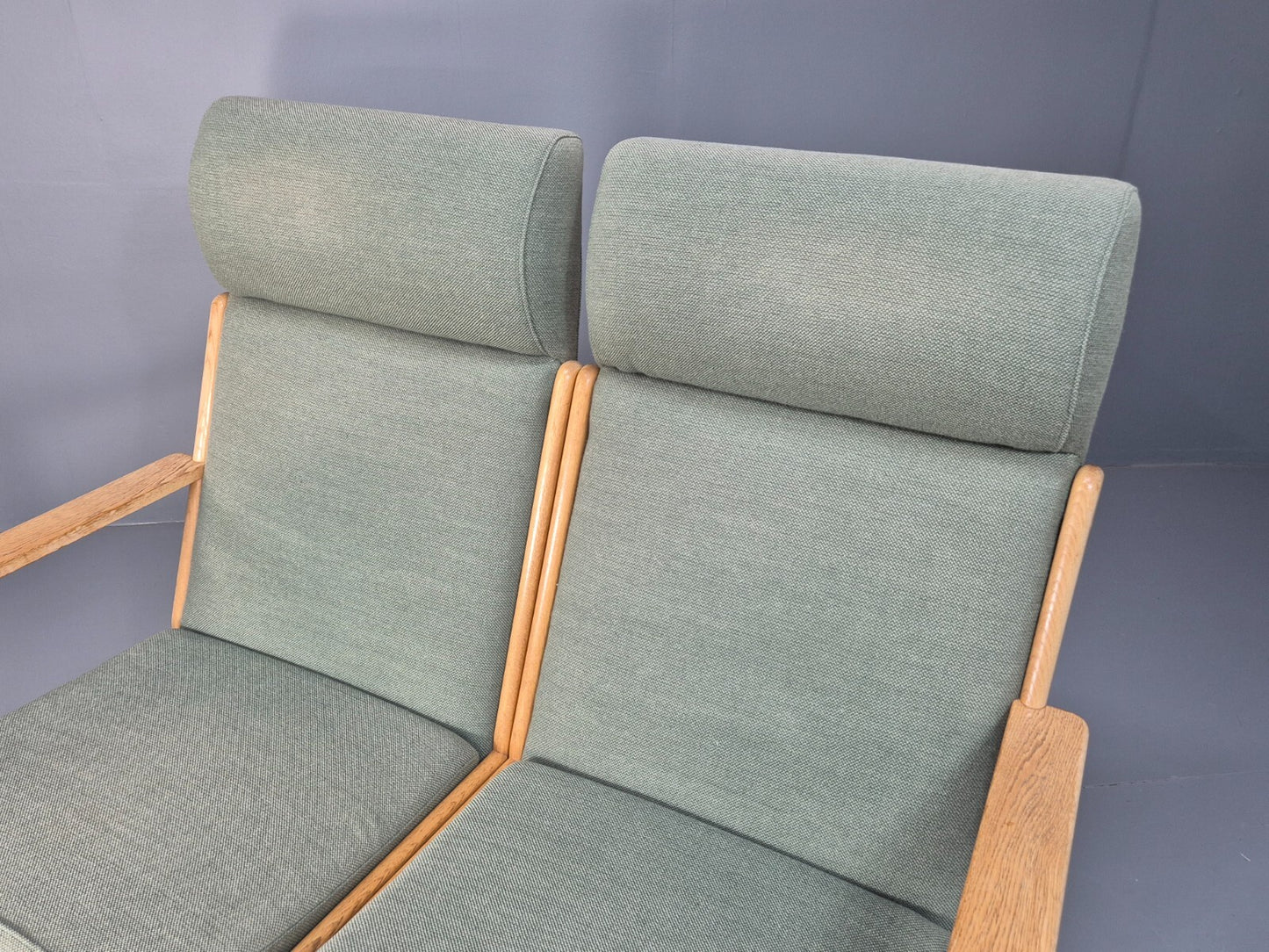 Modular 2 Seater Sofa Light Green Hans Wegner Style Vintage Danish EB9262 M2SS - UKDK FURNITURE