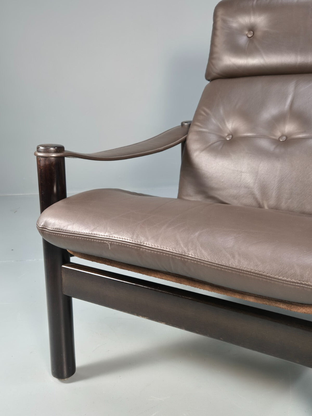 Vintage Brown Leather Lounge Chair Ebbe Gehl & Sorren Nissen Danish EB9790 MNOR - UKDK FURNITURE