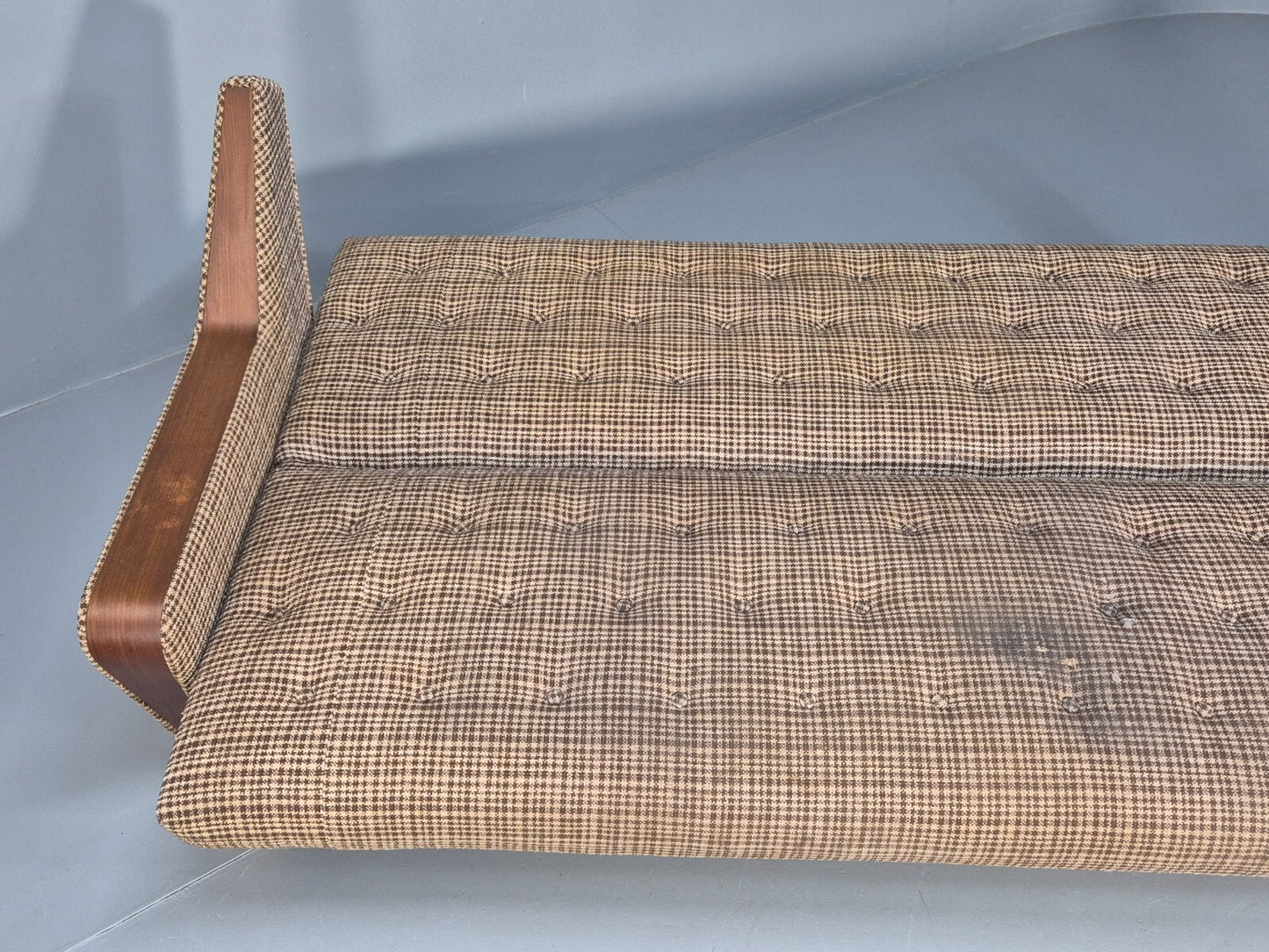 Vintage Mid Century Sofa Bed Teak Details to Arm 1960s Retro MCM EB9404 M4SS - UKDK FURNITURE