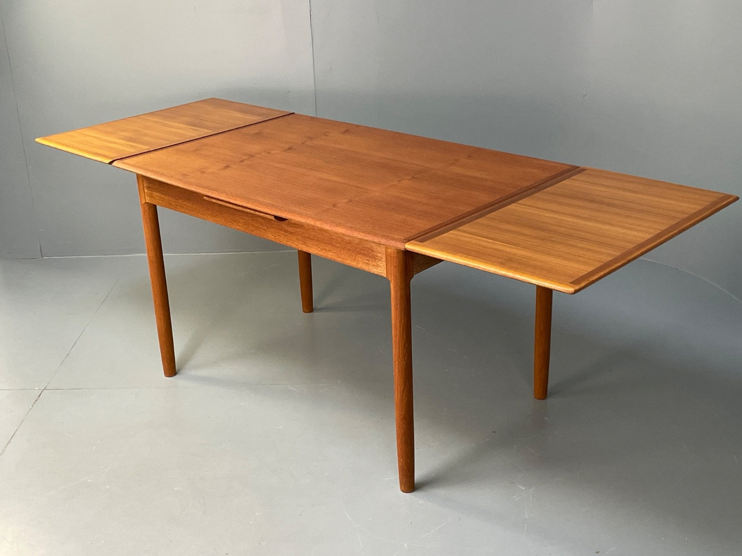 Vintage Teak Extending Dining Table Danish Design 1970s EB10001 MWOO - UKDK FURNITURE