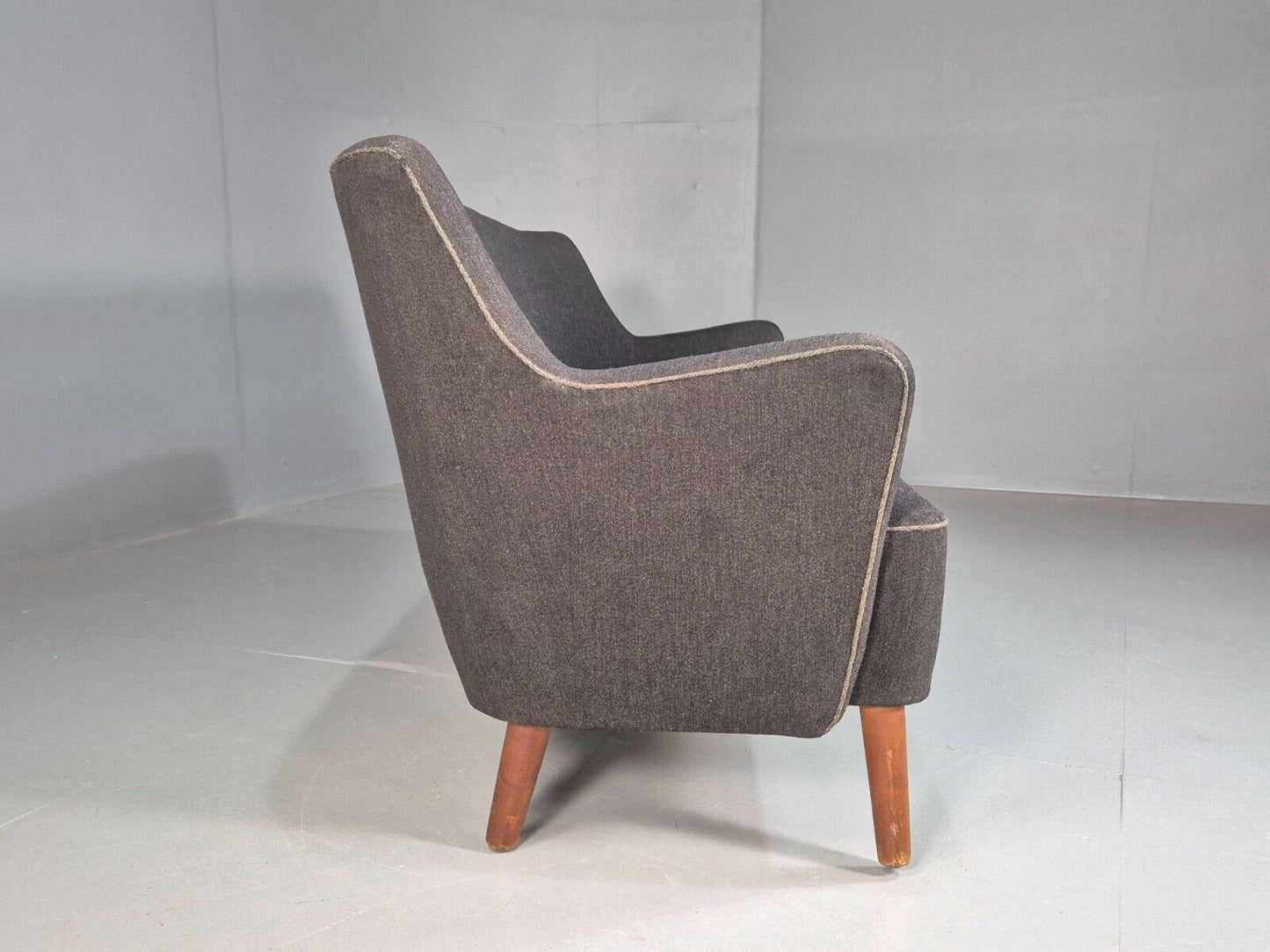 Vintage Danish 2 seat Sofa Dark Grey Mid Century Modern Retro 1950s EB8318 MNOR - UKDK FURNITURE