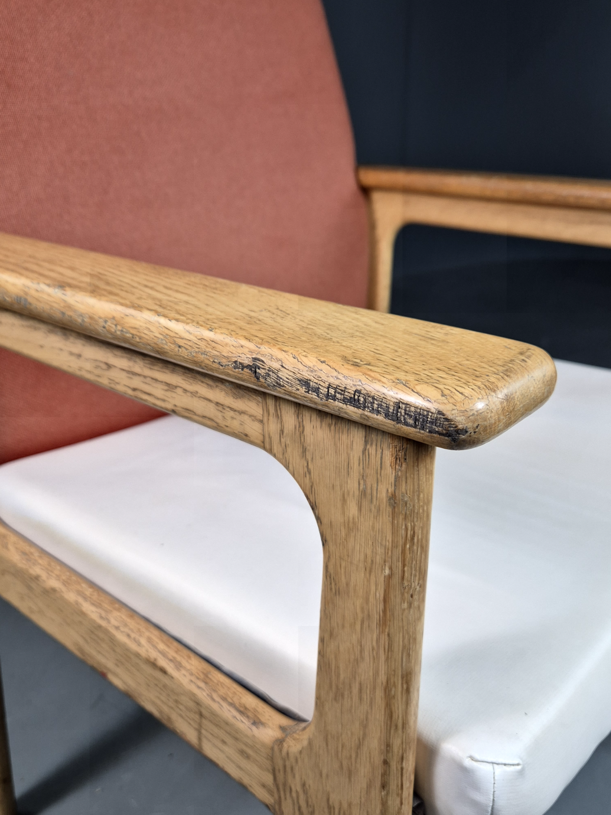 Vintage Danish Elbow Chair Oak Frame Odense Mobler Retro MCM EB6983 MNOR - UKDK FURNITURE