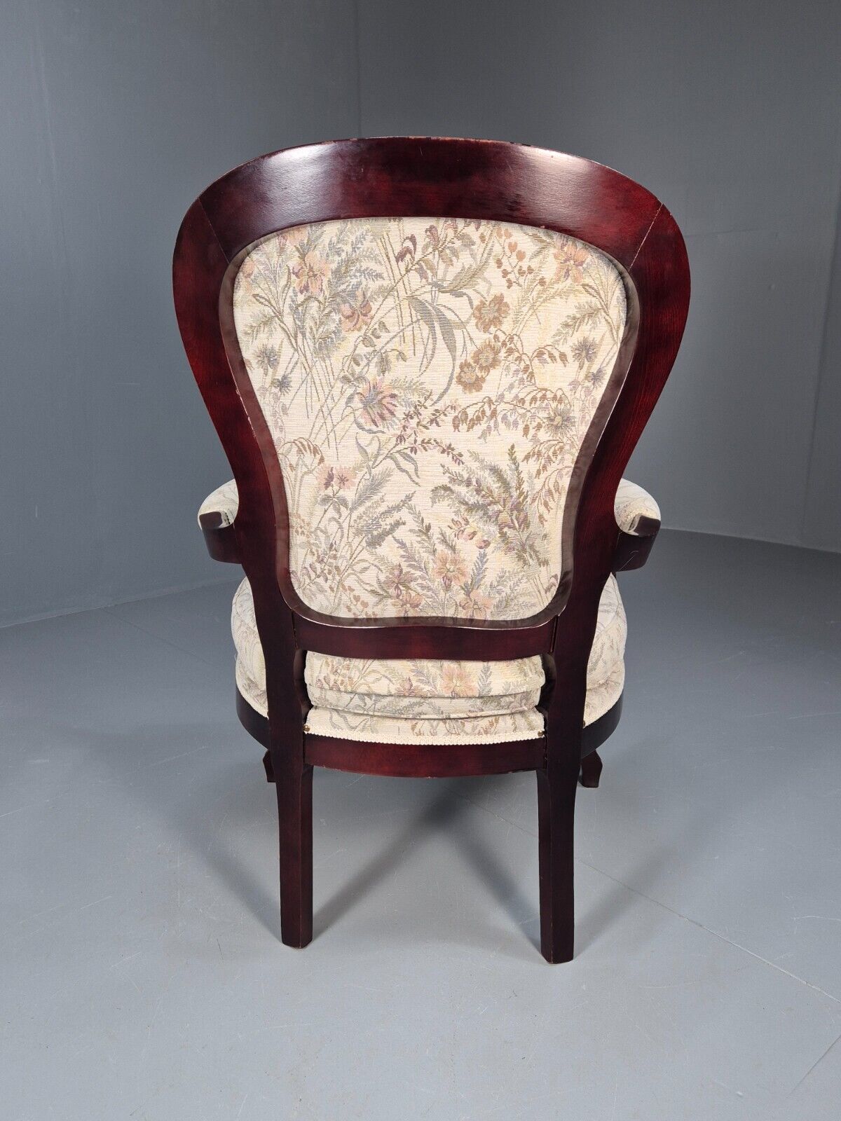 Vintrage Danish Lounge Chair Floral Cotton Antique French Style EB8927 VCLO - UKDK FURNITURE