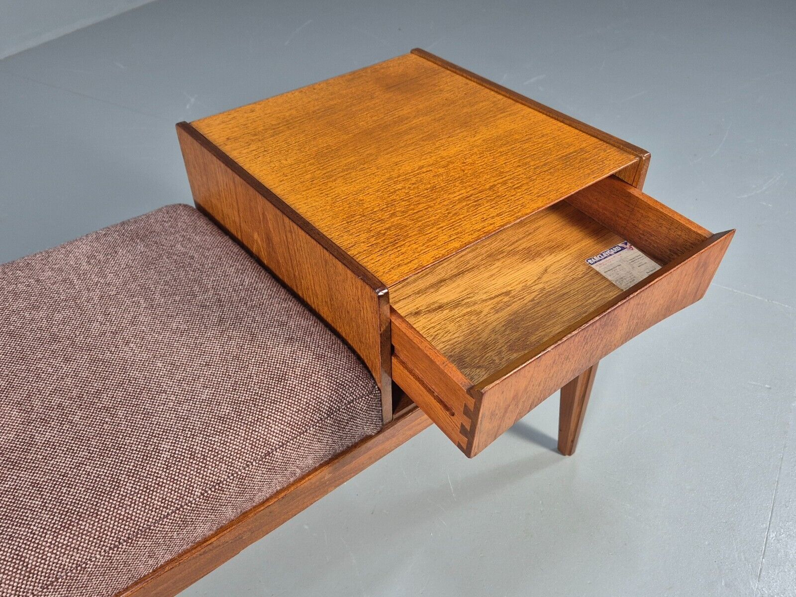 Vintage Teak Telephone Seat Drawer Mid Century Retro 1970s EB9085 MWOO - UKDK FURNITURE