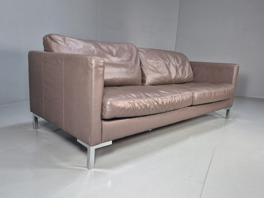 Vintage Sits Impulse Leather 2.5 Seat Sofa Modern Design Oasi Brown EB8746 M3SS - UKDK FURNITURE