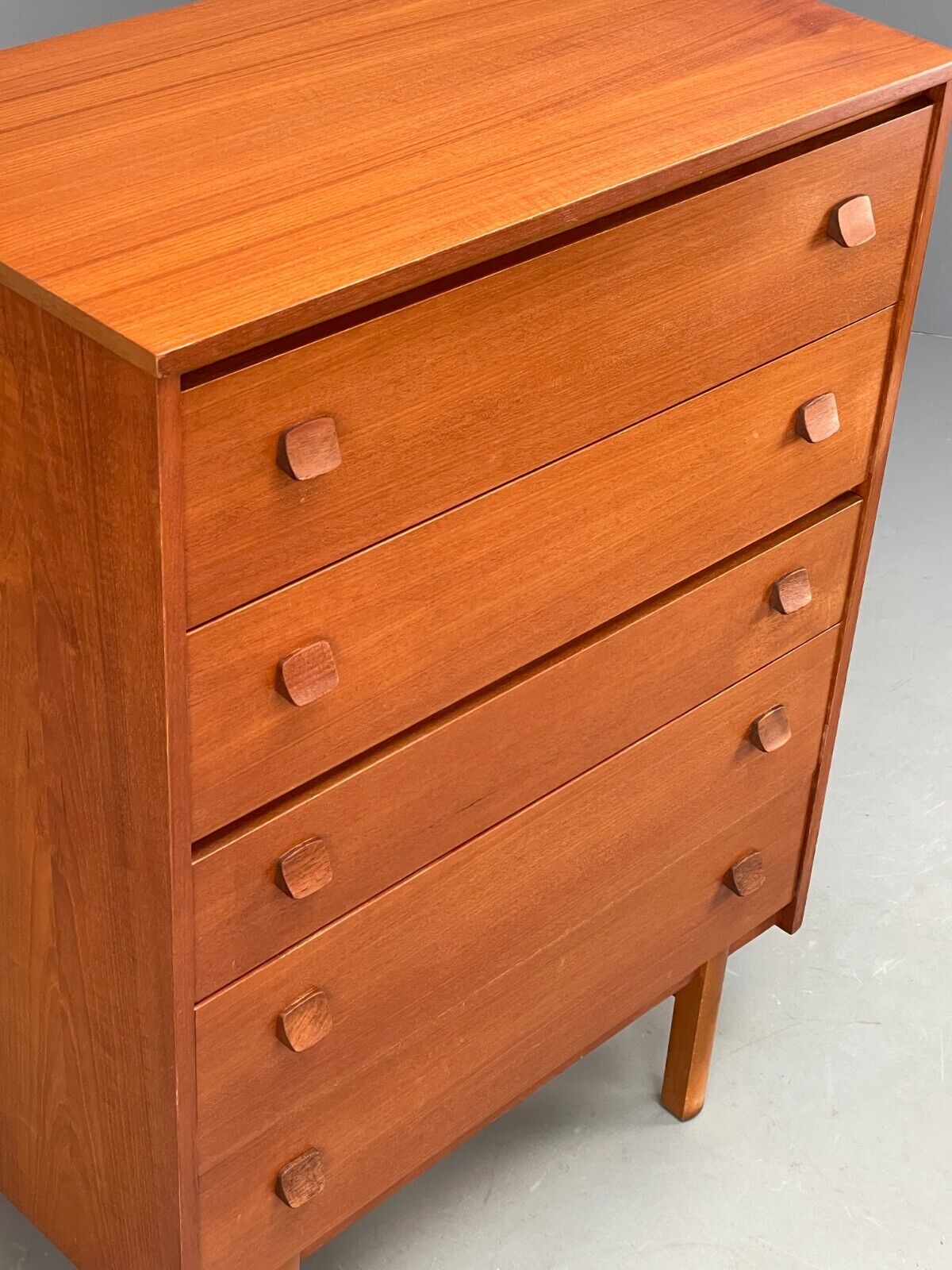 Vintage Teak Chest Of Drawers By Symbol Retro Handles EB9120 MWOO - UKDK FURNITURE