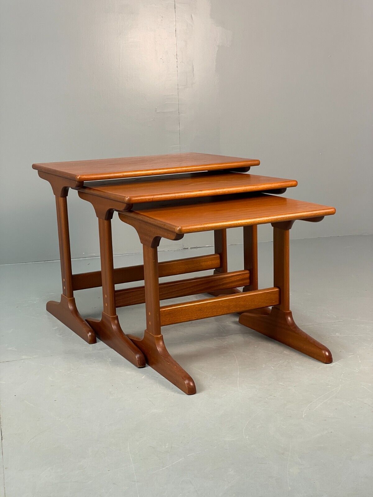 Vintage Teak Nesting Tables Retro 1980s EB8405 MWOO - UKDK FURNITURE
