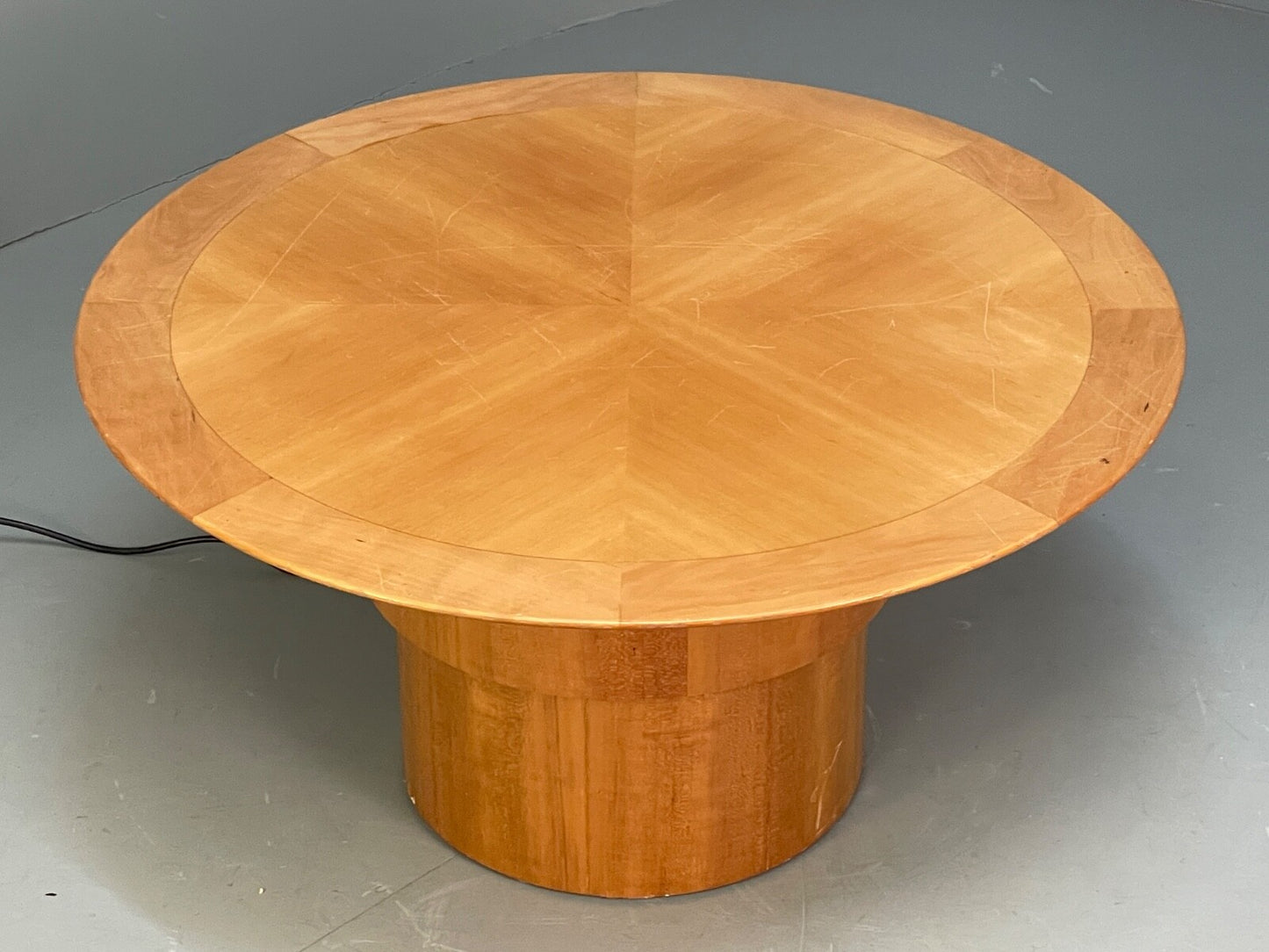 Circular Maple Coffee Table Height Adjustable Art Deco Themed Modern EB9439 MWOO - UKDK FURNITURE