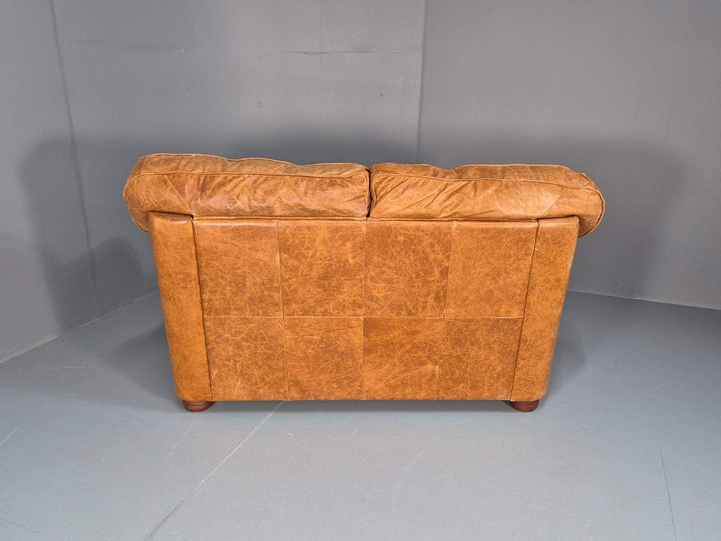 Leather Two Seat Cottage Settee Vintage Danish Quality 1990s  EB10637 M2SS13