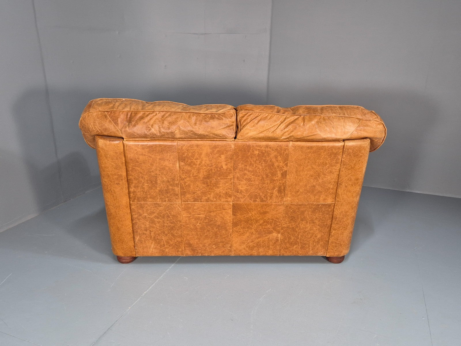 Leather Two Seat Cottage Settee Vintage Danish Quality 1990s  EB10637 M2SS13