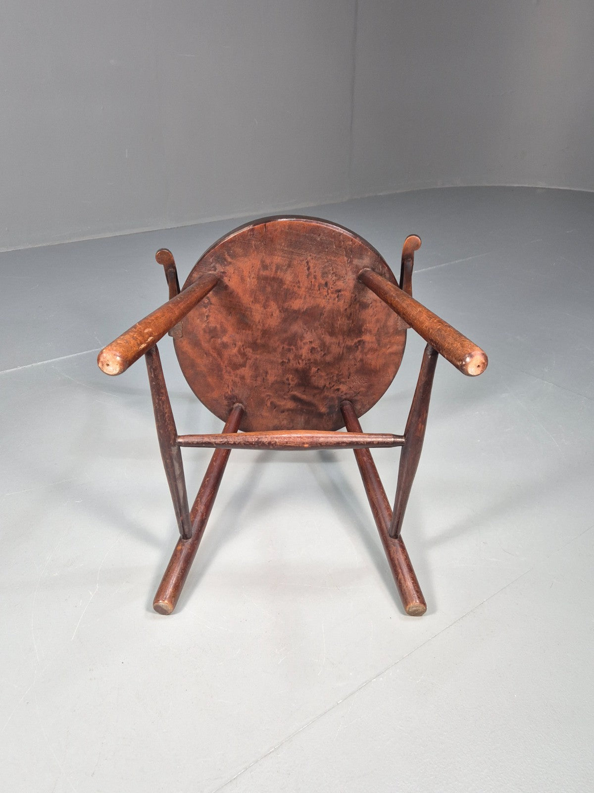 Antique Edwardian Penny Seated Elbow Chair Green Velour EB10612 VWOO10