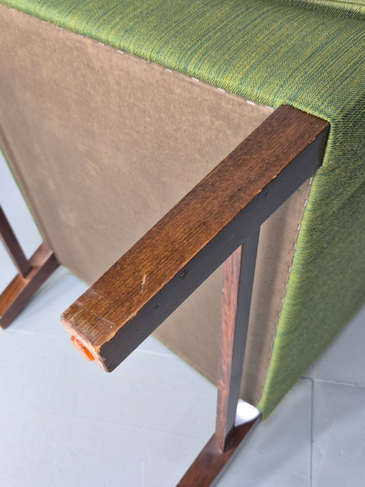 Vintage Danish Wing Back Lounge Chair 1960s Green Mid Century Retro EB9652 MNOR - UKDK FURNITURE