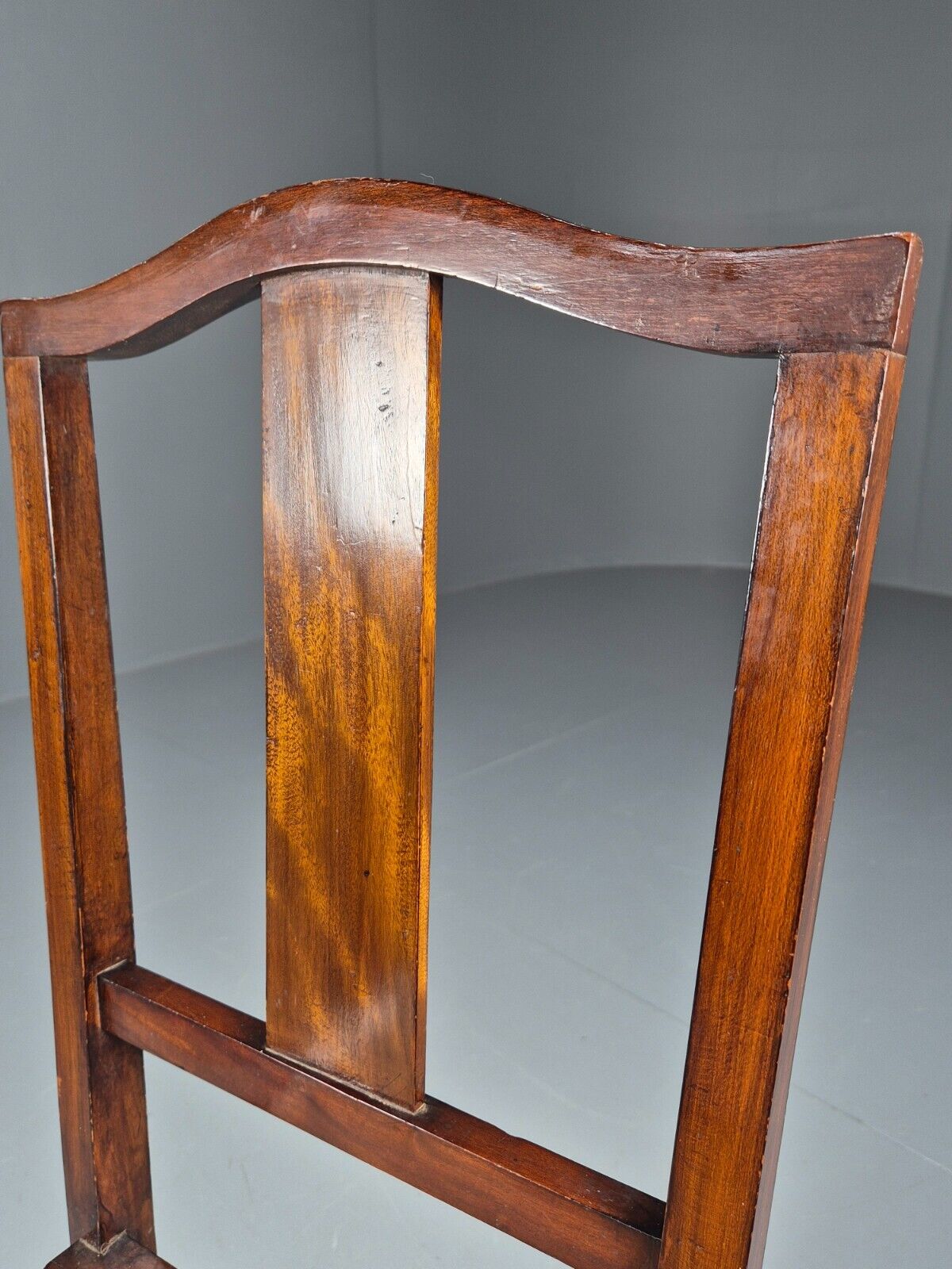 Vintage Dining Chair Rattan Mahogany Pad Feet Antique EB9150 VDIN - UKDK FURNITURE