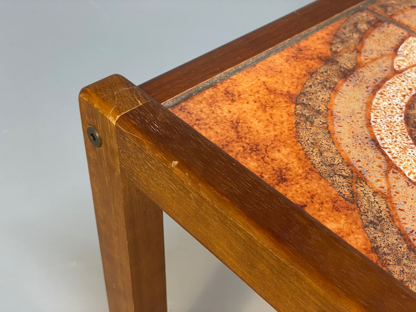 Vintage 1970s Tile Topped Teak Coffee Table Danish Retro Design EB9833 MWOO - UKDK FURNITURE