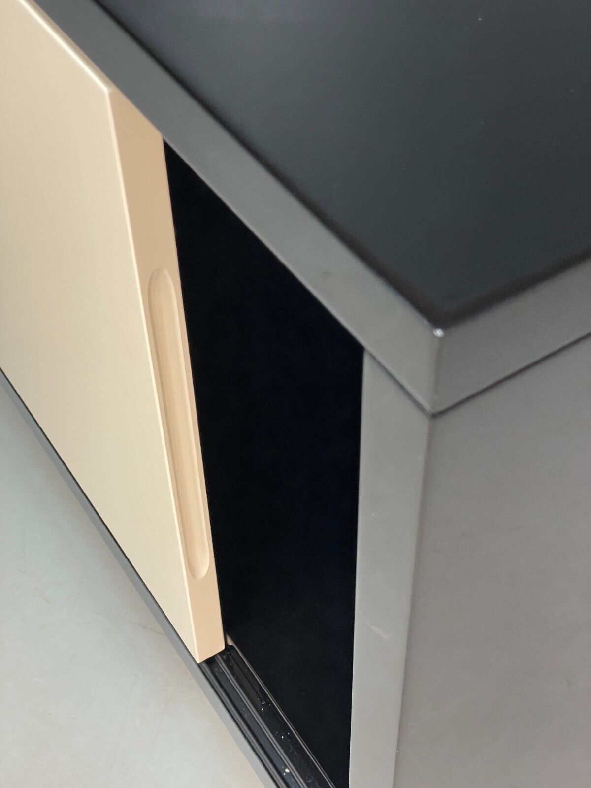 Modern Gloss Black Media Unit With Metal Legs Contemporary Storage EB8661 MWOO - UKDK FURNITURE