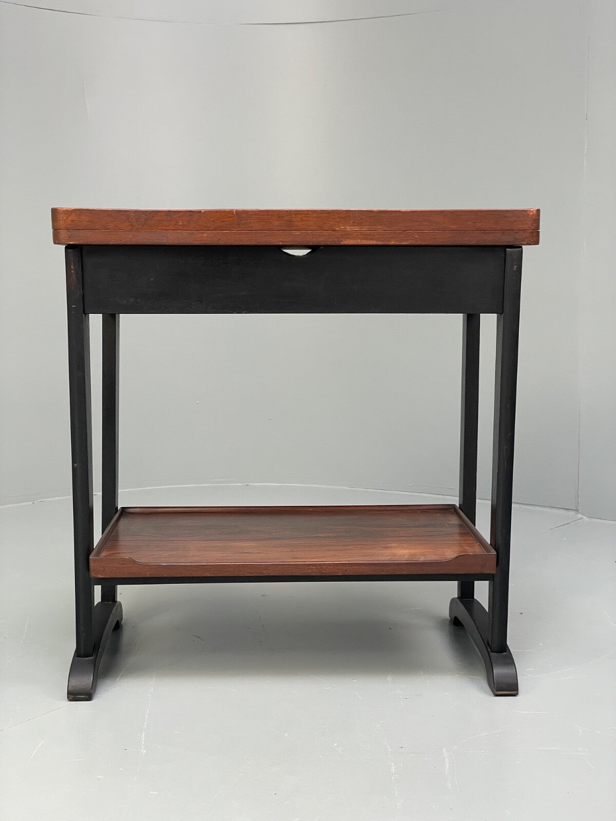 Vintage Danish Card Table Extending Top Felt Lined Mid Century 1960s EB9756 MWOO - UKDK FURNITURE