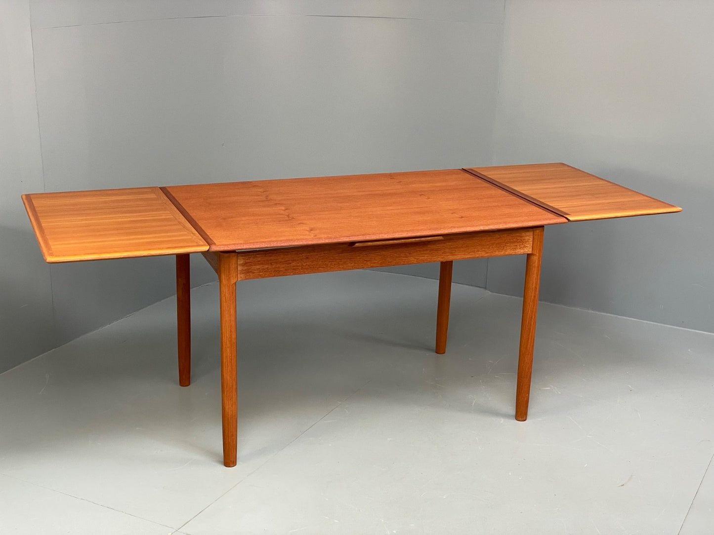 Vintage Teak Extending Dining Table Danish Design 1970s EB10001 MWOO - UKDK FURNITURE