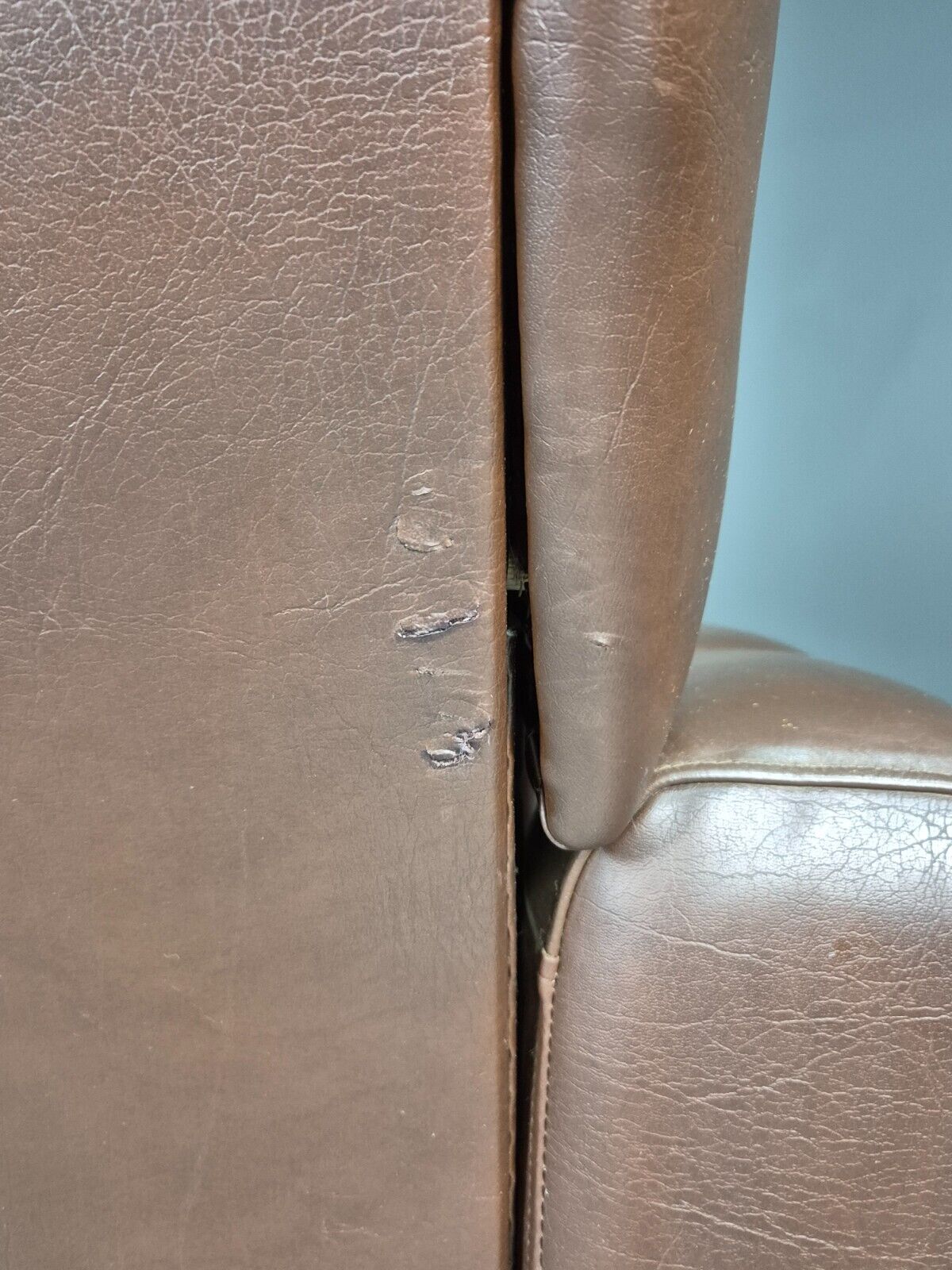 Vintage Danish Lounge Chair Brown LeatherWingback 1970s Retro MCM EB7815 MNOR - UKDK FURNITURE