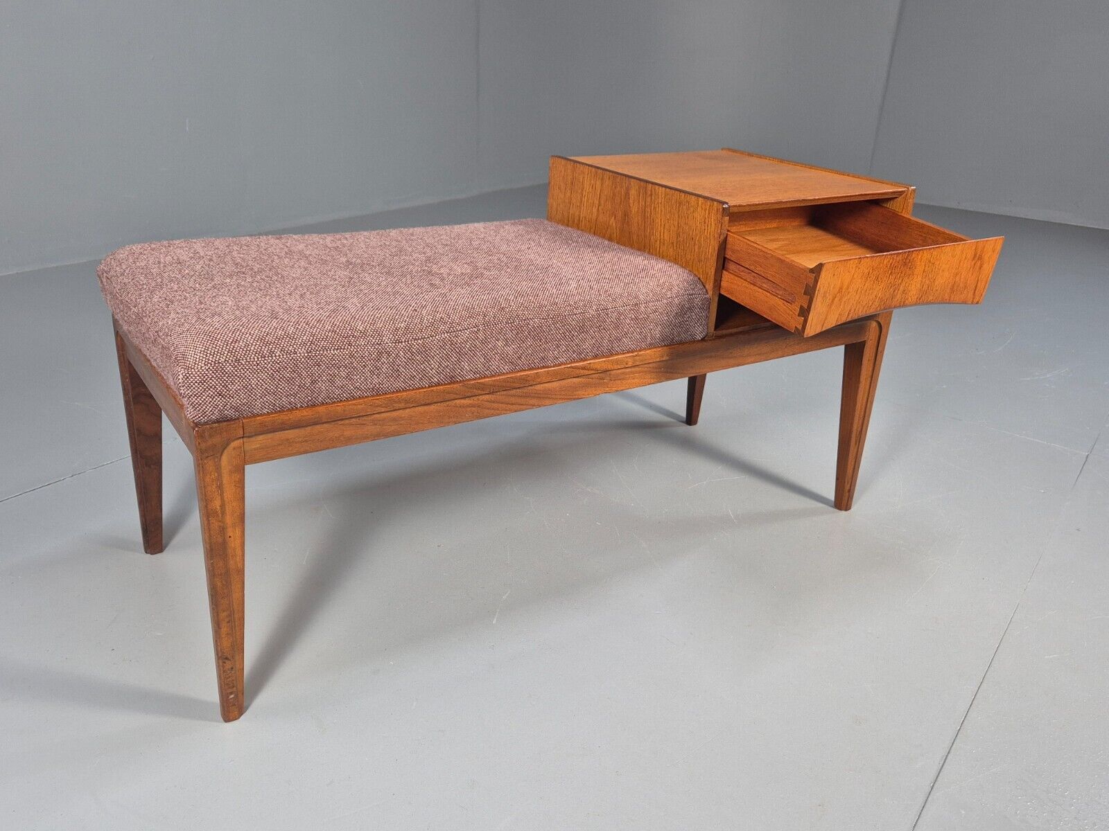 Vintage Teak Telephone Seat Drawer Mid Century Retro 1970s EB9085 MWOO - UKDK FURNITURE