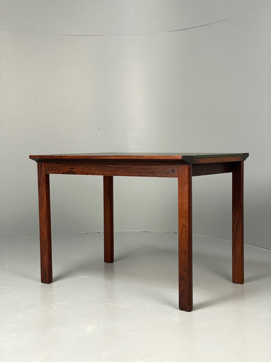 Vintage 1960s Side Table By Hans Olsen Sweden Green Leather Top EB11186 MWOO1