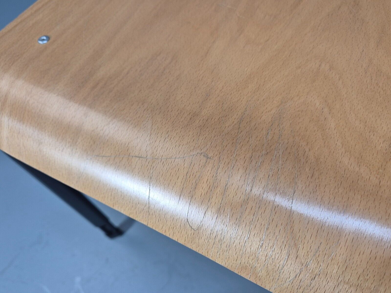 2 Vintage Danish Stacking Chairs Bent Ply Black Metal SIS 1980 Retro EB9098 MSTA - UKDK FURNITURE