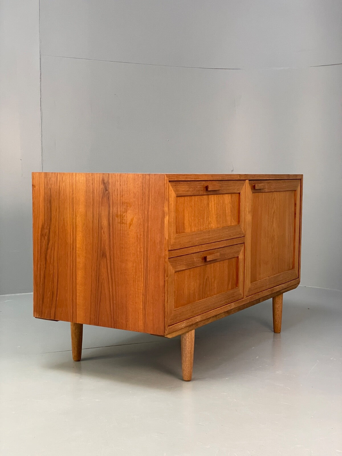 Vintage Danish Teak Sideboard By Omann Jun Drawers Shelving Retro EB9815 MWOO - UKDK FURNITURE