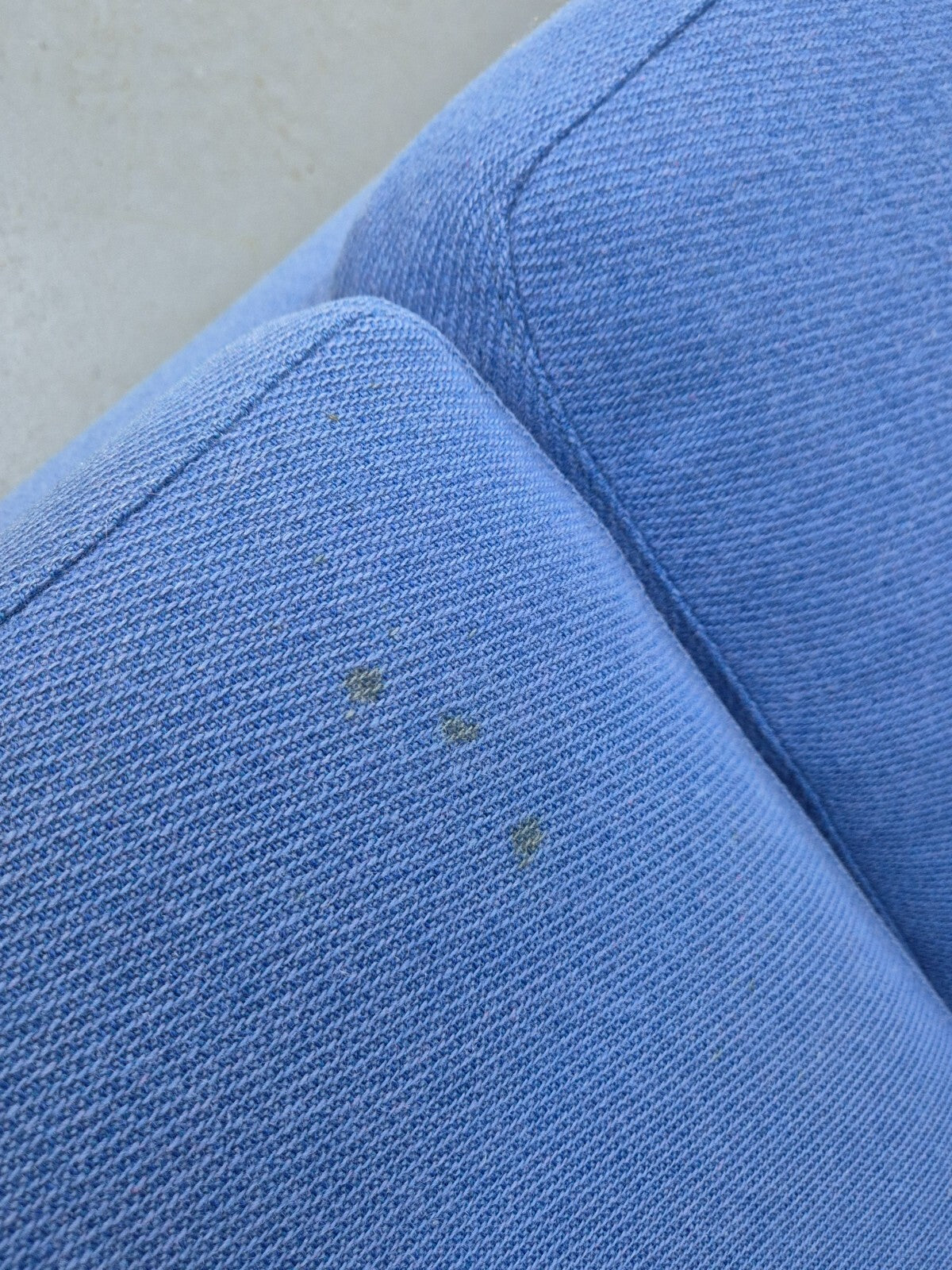 Vintage Danish 1980s Blue Wool 3 seat Sofa Mid Century Modern Retro EB9569 M3SS - UKDK FURNITURE