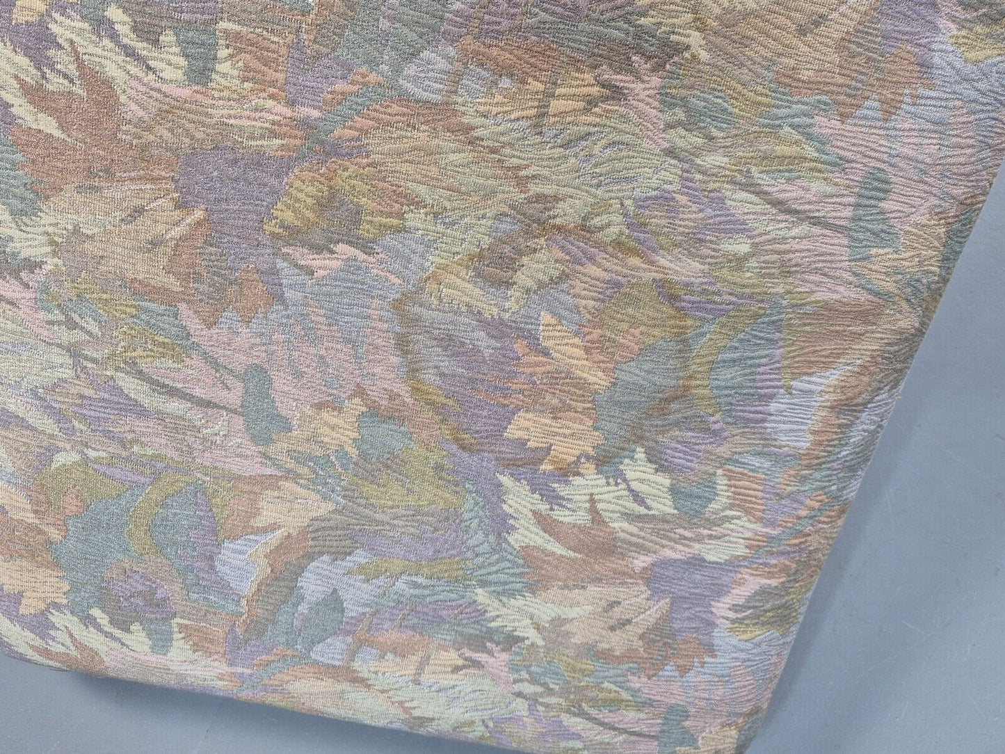 2 Vintage Danish Lounge Chairs Floral Beige Cotton Oak Frame Baroque EB8952 VCLO - UKDK FURNITURE