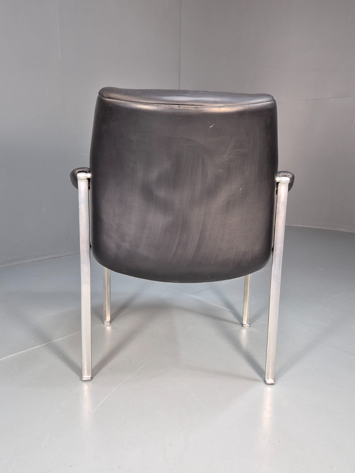 Roder Sohne Leather and Aluminium Boardroom Chair 1960s Retro MCM EB10616 MNOR10