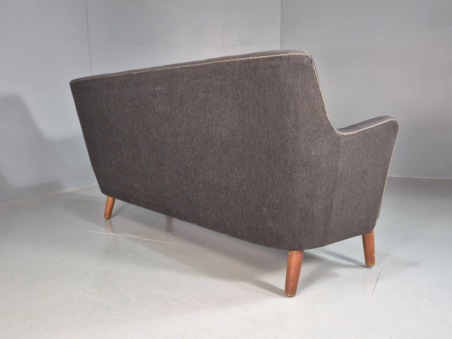 Vintage Danish 2 seat Sofa Dark Grey Mid Century Modern Retro 1950s EB8318 MNOR - UKDK FURNITURE