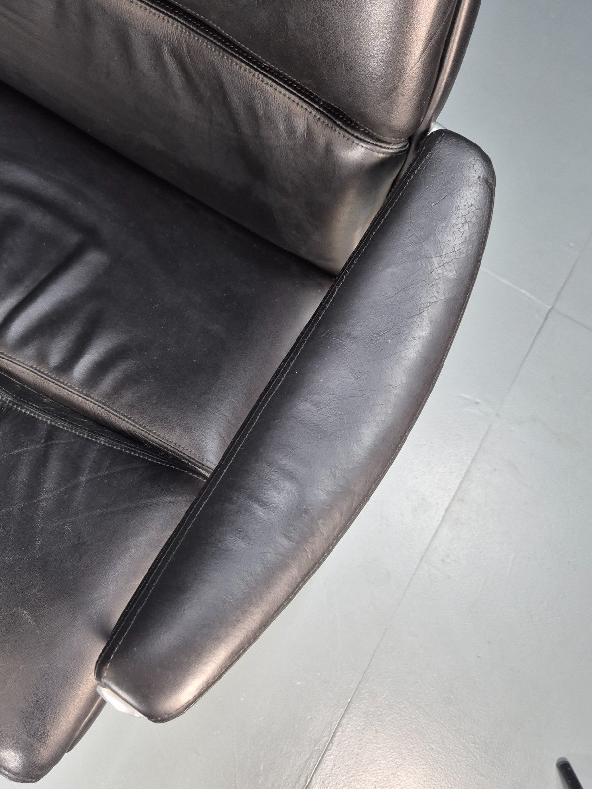 Roder Sohne Leather and Aluminium Boardroom Chair 1960s Retro MCM EB10616 MNOR14