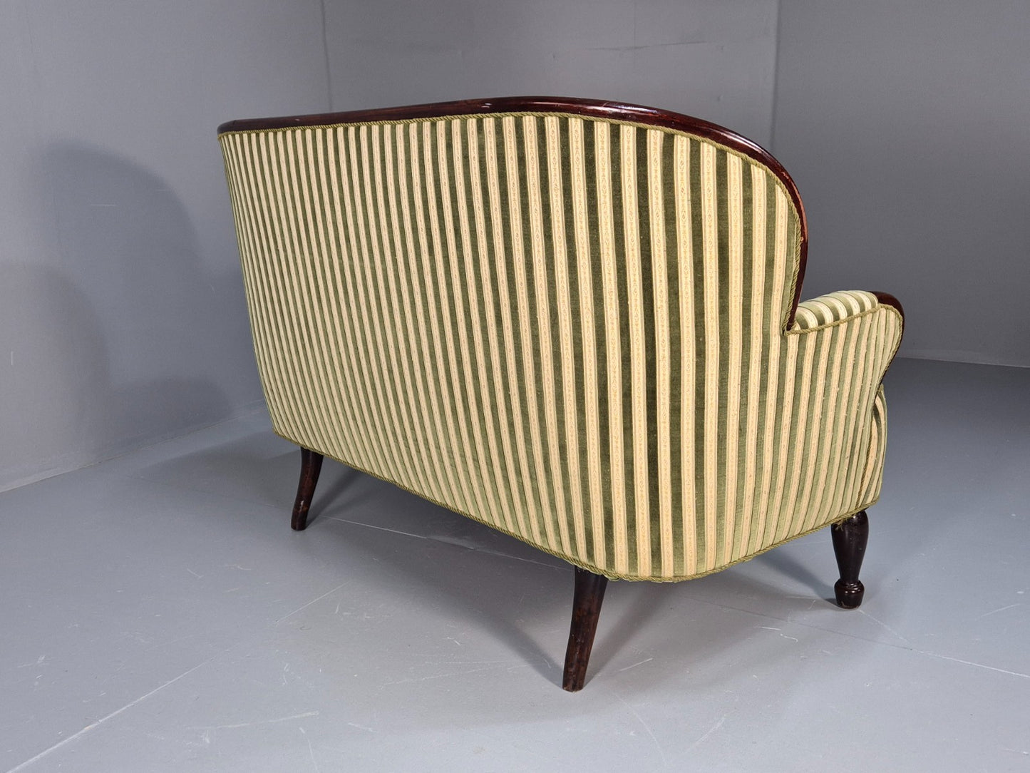Antique Danish Gold and Green Mahogany Sofa 1900s EB9663 V2SS - UKDK FURNITURE