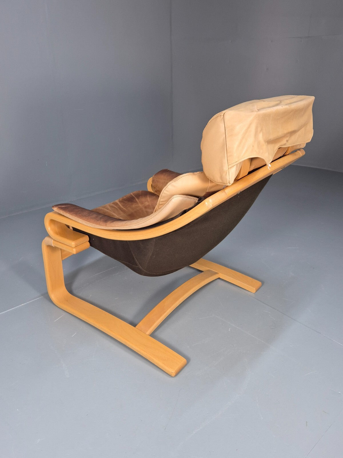 Vintage Danish Skippers Bentwood and Leather Apollo Lounge Chair EB9245 MBEN - UKDK FURNITURE